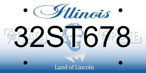 32ST678 Illinois License Plate