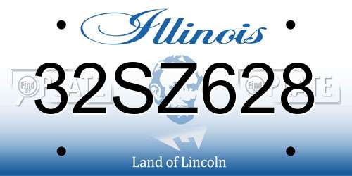 32SZ628 Illinois License Plate