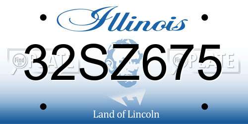 32SZ675 Illinois License Plate