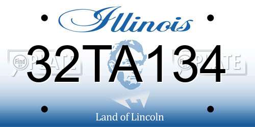 32TA134 Illinois License Plate