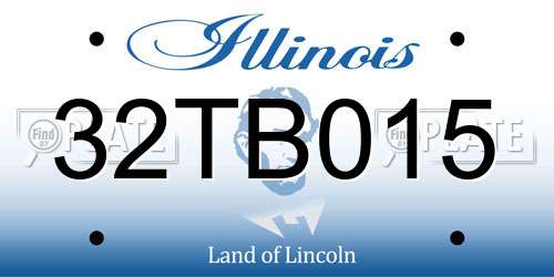 32TB015 Illinois License Plate