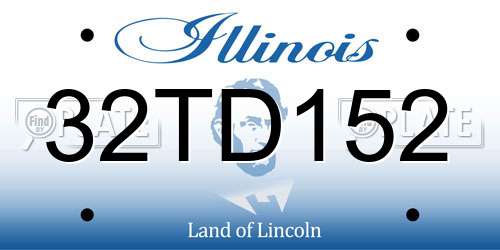 32TD152 Illinois License Plate