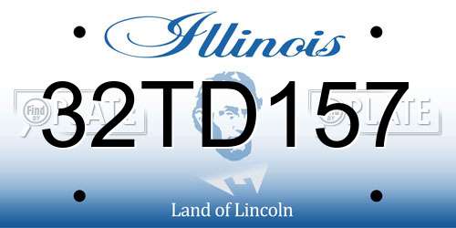 32TD157 Illinois License Plate