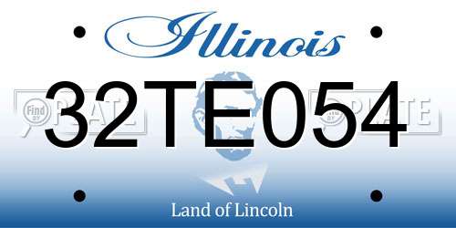 32TE054 Illinois License Plate