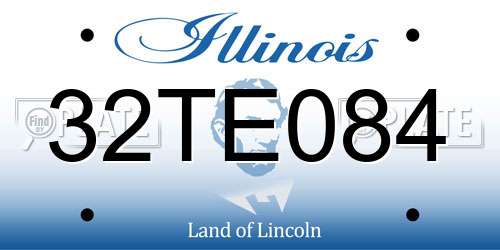 32TE084 Illinois License Plate