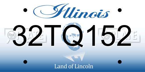 32TQ152 Illinois License Plate
