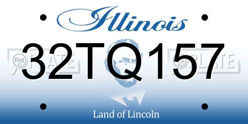 32TQ157 Illinois License Plate