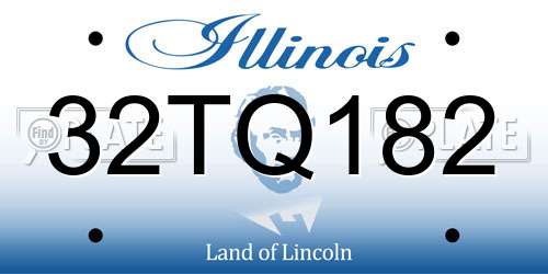 32TQ182 Illinois License Plate