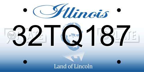 32TQ187 Illinois License Plate