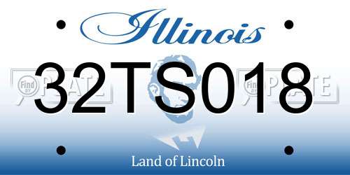 32TS018 Illinois License Plate