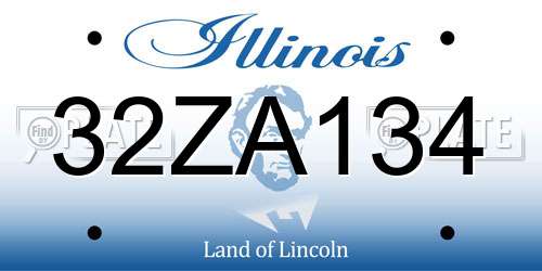 32ZA134 Illinois License Plate