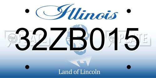 32ZB015 Illinois License Plate