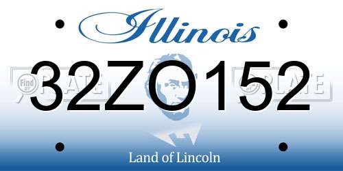 32ZO152 Illinois License Plate
