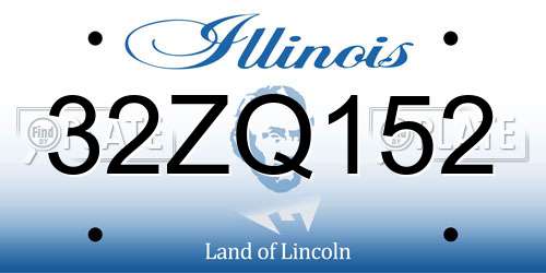 32ZQ152 Illinois License Plate