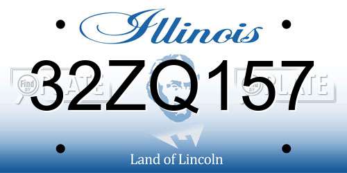 32ZQ157 Illinois License Plate