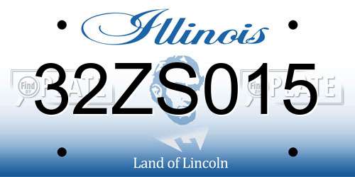 32ZS015 Illinois License Plate