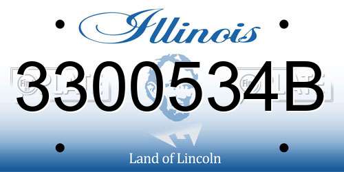 3300534B Illinois License Plate
