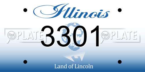 3301 Illinois License Plate