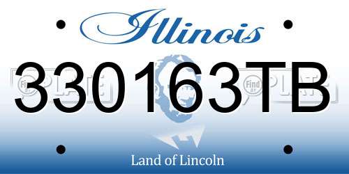 330163TB Illinois License Plate