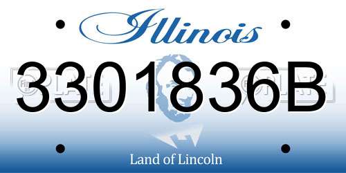 3301836B Illinois License Plate
