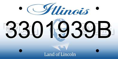 3301939B Illinois License Plate