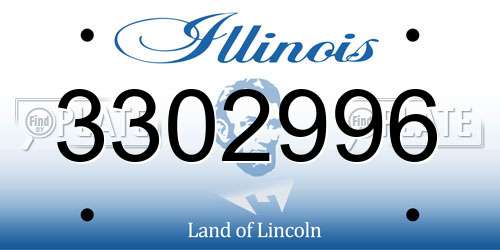 3302996 Illinois License Plate