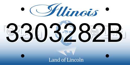 3303282B Illinois License Plate