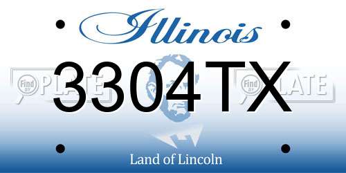 3304TX Illinois License Plate