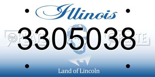 3305038 Illinois License Plate