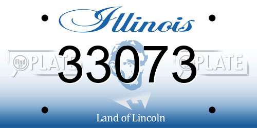 33073 Illinois License Plate