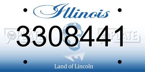 3308441 Illinois License Plate