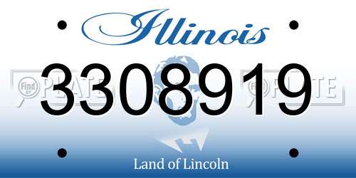 3308919 Illinois License Plate