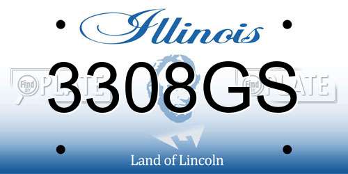 3308GS Illinois License Plate