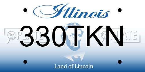 330TKN Illinois License Plate