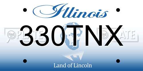 330TNX Illinois License Plate