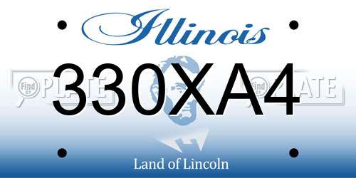 330XA4 Illinois License Plate