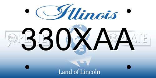 330XAA Illinois License Plate