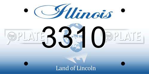 3310 Illinois License Plate