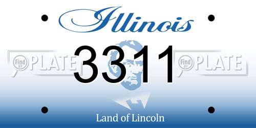 3311 Illinois License Plate