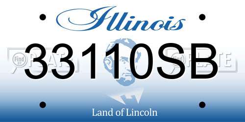 33110SB Illinois License Plate