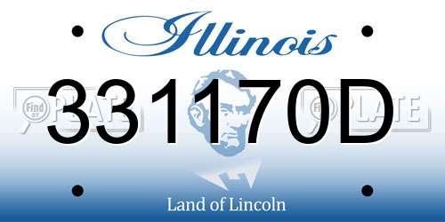 331170D Illinois License Plate