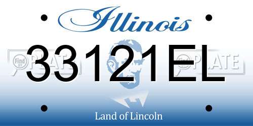 33121EL Illinois License Plate