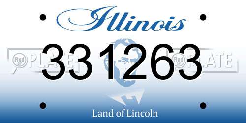 331263 Illinois License Plate