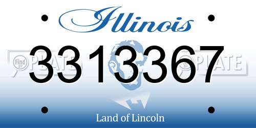 3313367 Illinois License Plate