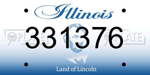 331376 Illinois License Plate