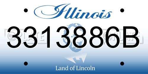3313886B Illinois License Plate
