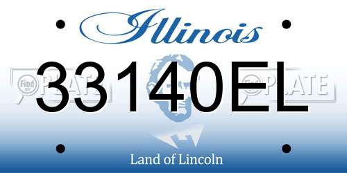 33140EL Illinois License Plate