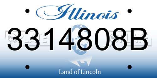 3314808B Illinois License Plate