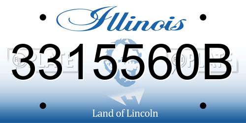 3315560B Illinois License Plate