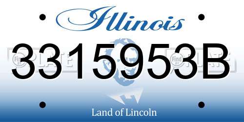 3315953B Illinois License Plate